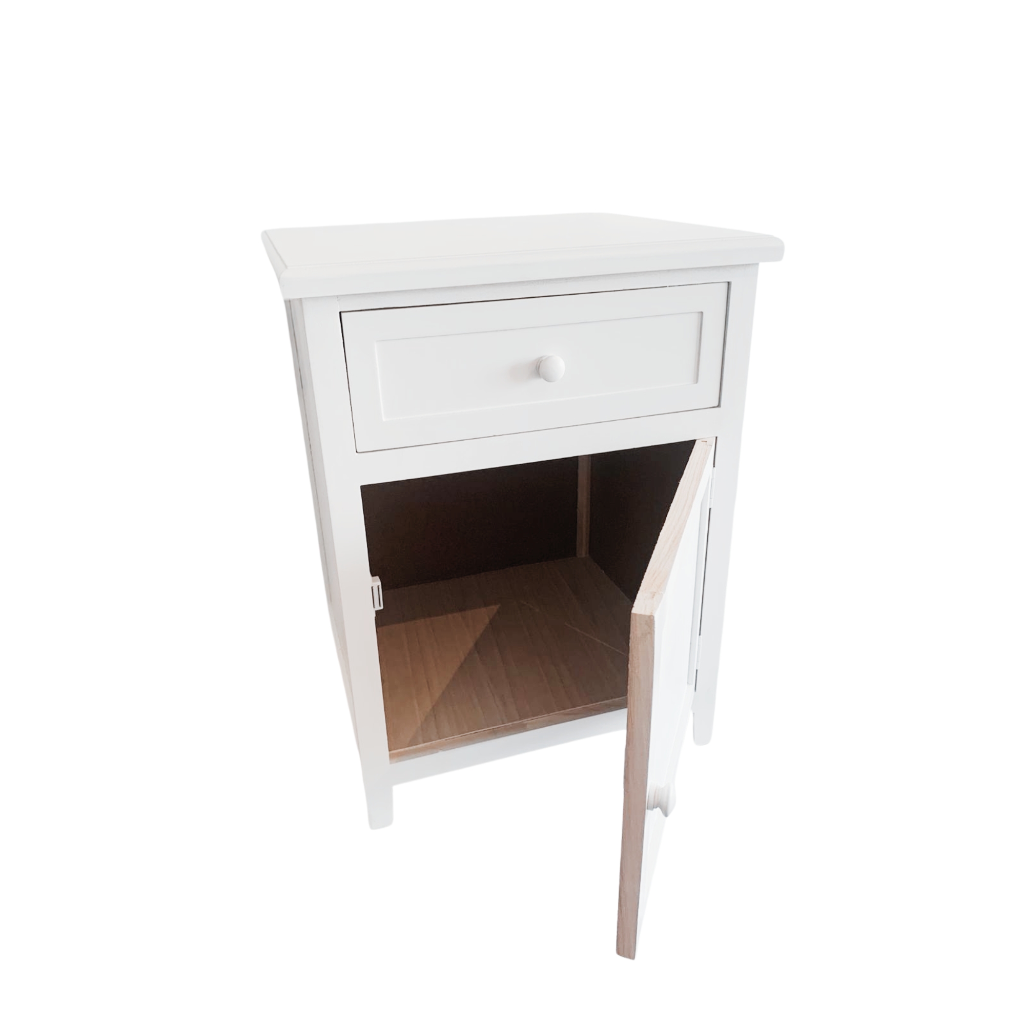 VELADOR DORMITORIO RECCO CAJON PUERTA DERECHO EN COLOR BLANCO - 4