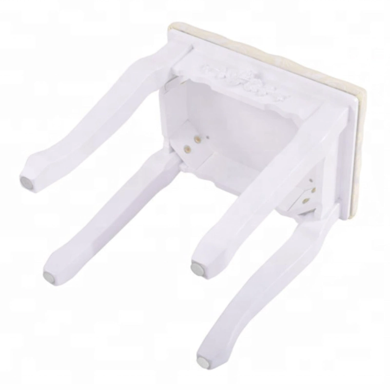 TABURETE DE TOCADOR MADERA EN COLOR BLANCO ROSE ANGELA - 4