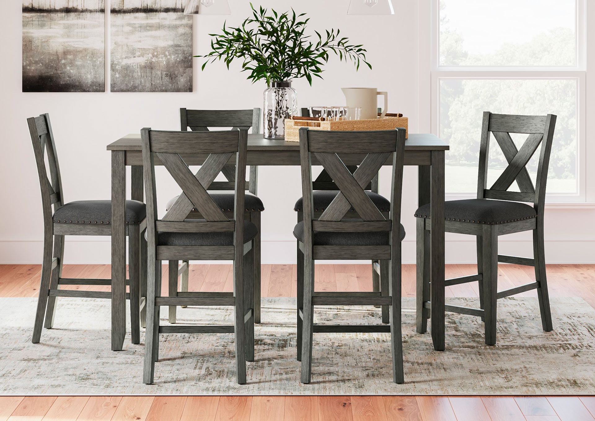 JUEGO COMEDOR ALTO  CAITBROOK   (SET 7 PIEZAS) - 2