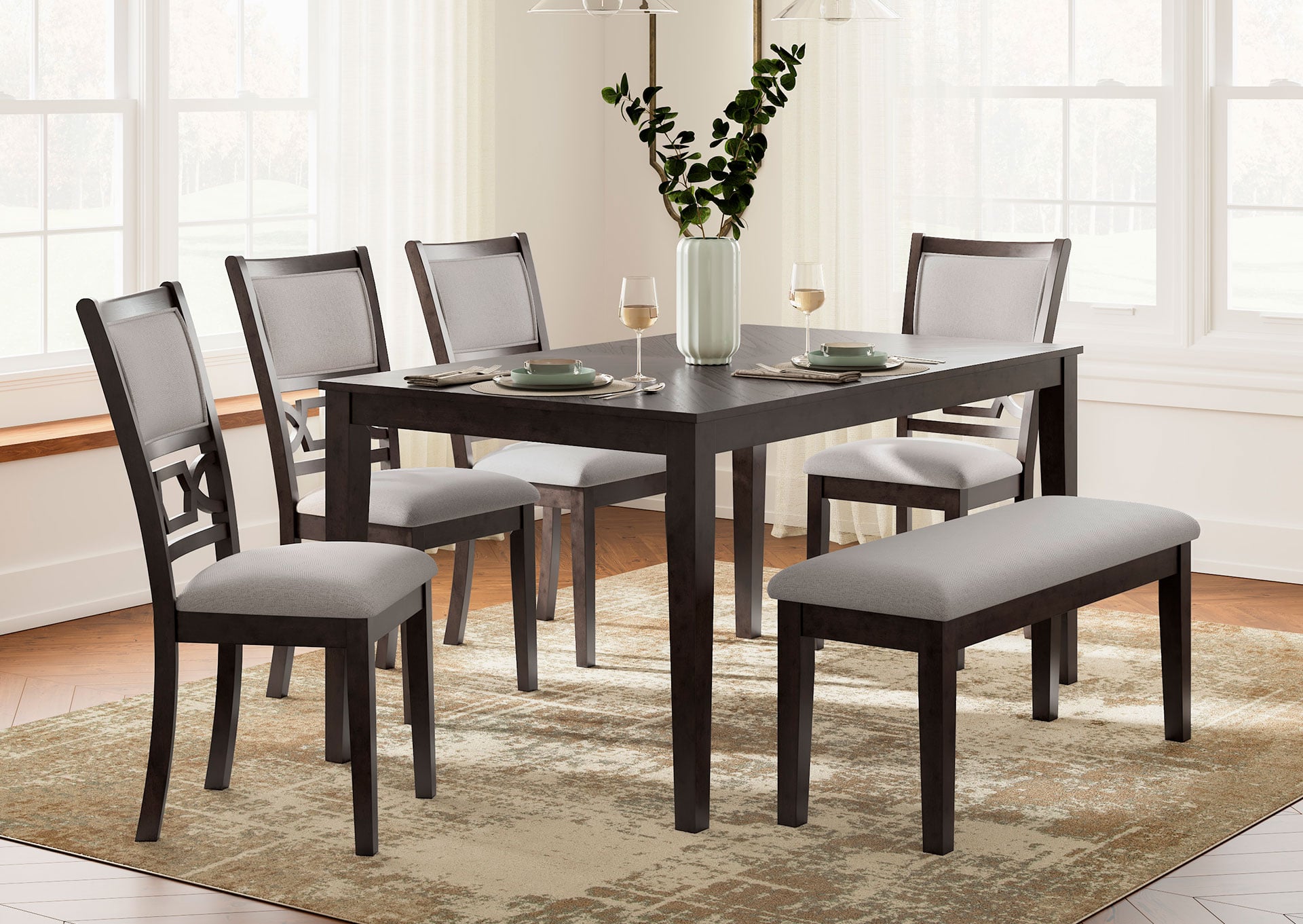 JUEGO COMEDOR LANGWEST (SET 6 PIEZAS) - 2