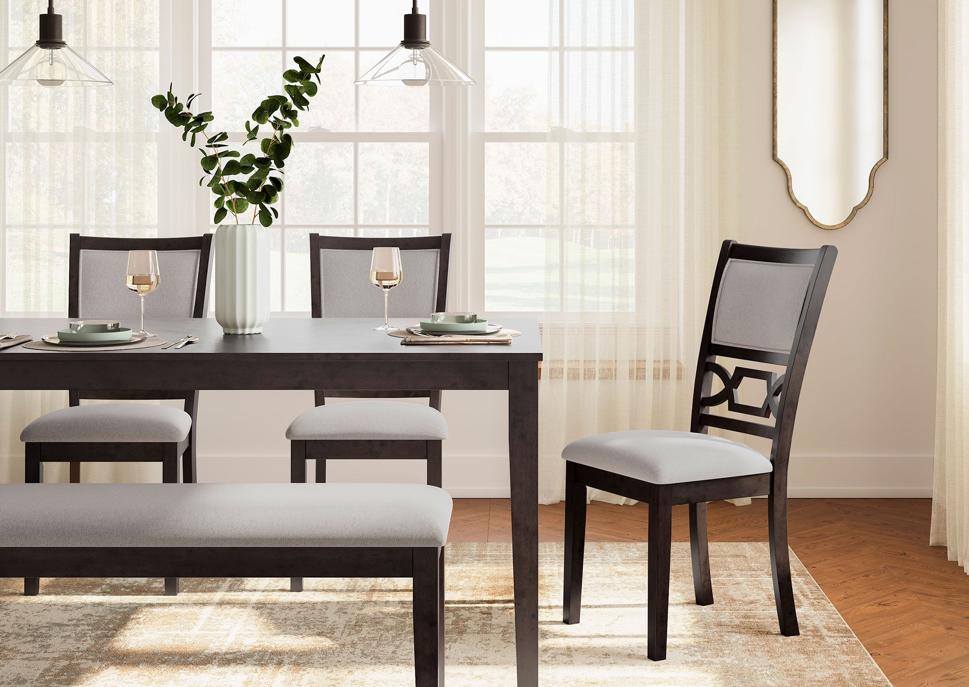 JUEGO COMEDOR LANGWEST (SET 6 PIEZAS) - 4