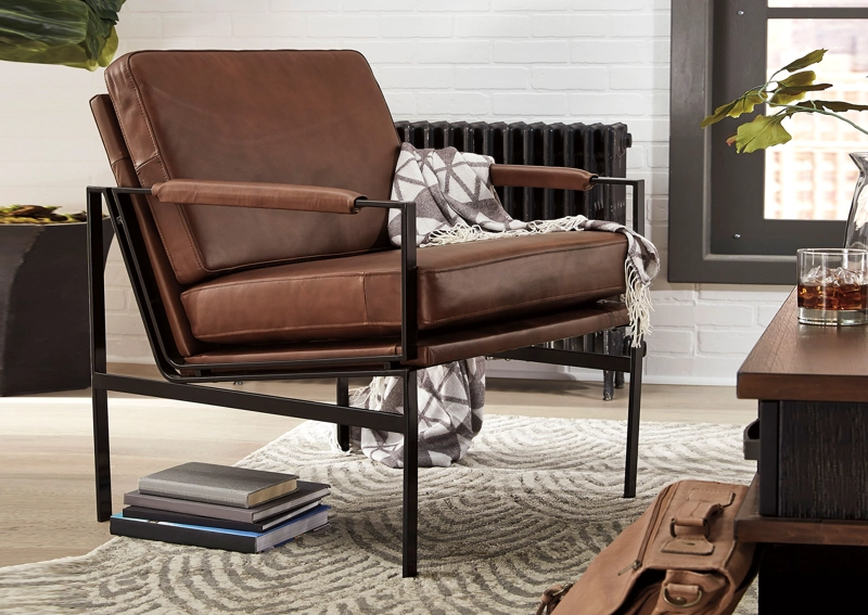SITIAL CUERO PUCKMAN BROWN/SILVER FINISH - 2