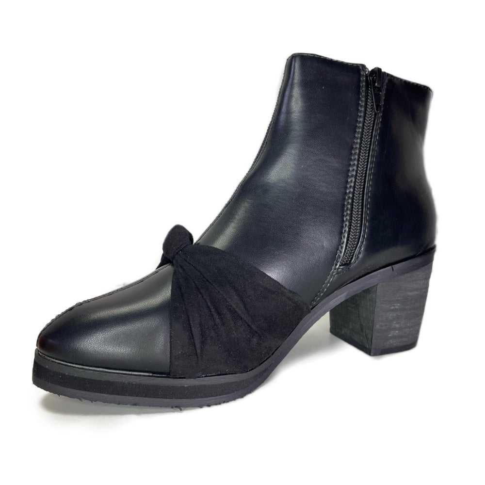 BOTIN TACO MEDIO NEGRO MICROFIBRA - 3