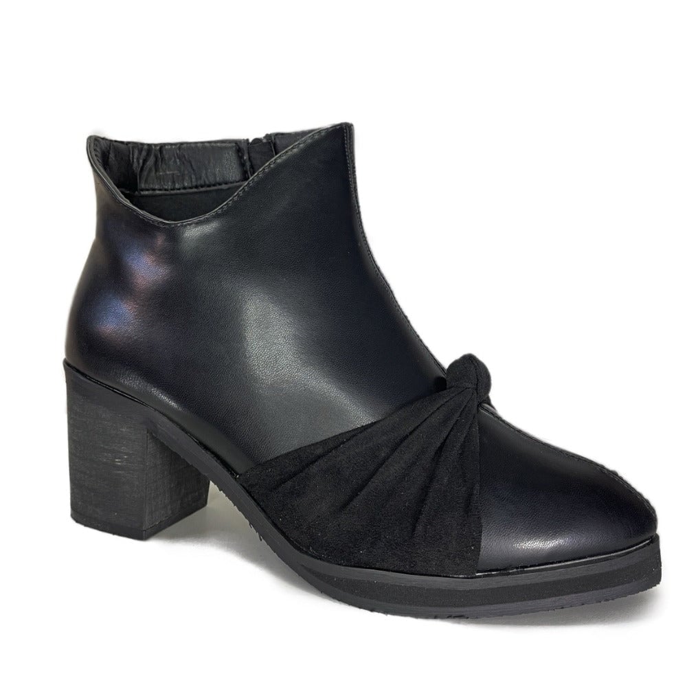 BOTIN TACO MEDIO NEGRO MICROFIBRA - 4