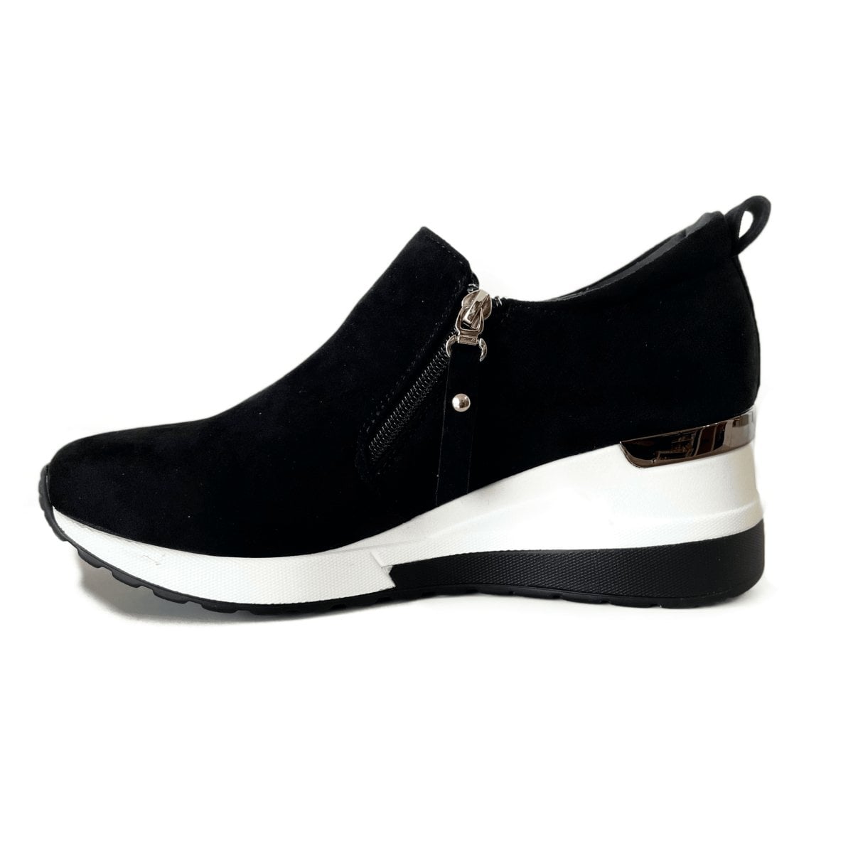 ZAPATILLAS MUJER PASTIK CASUALES NEGRO MICROFIBRA GAMUZA - 3