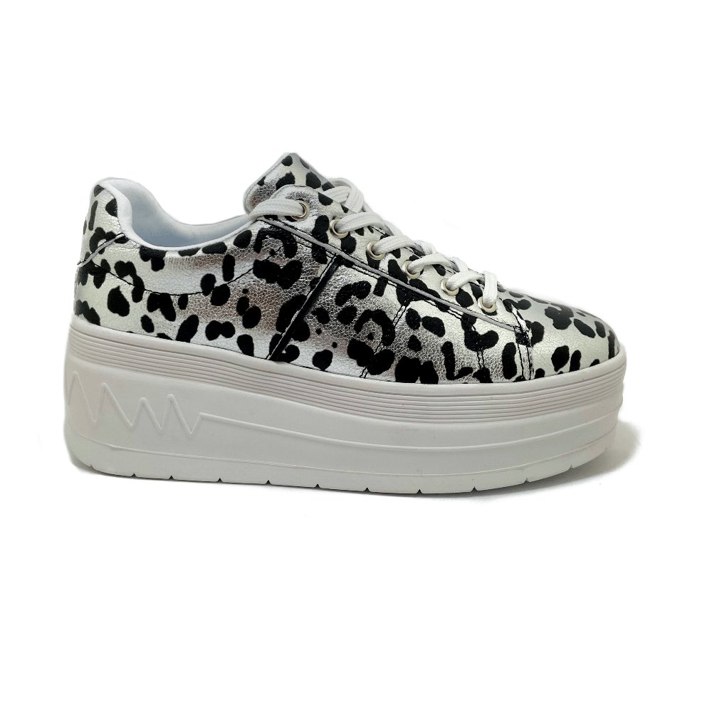 ZAPATILLAS MUJER PASTIK CASUALES PLATA FORMA SILVER PRINT CAMI - 1