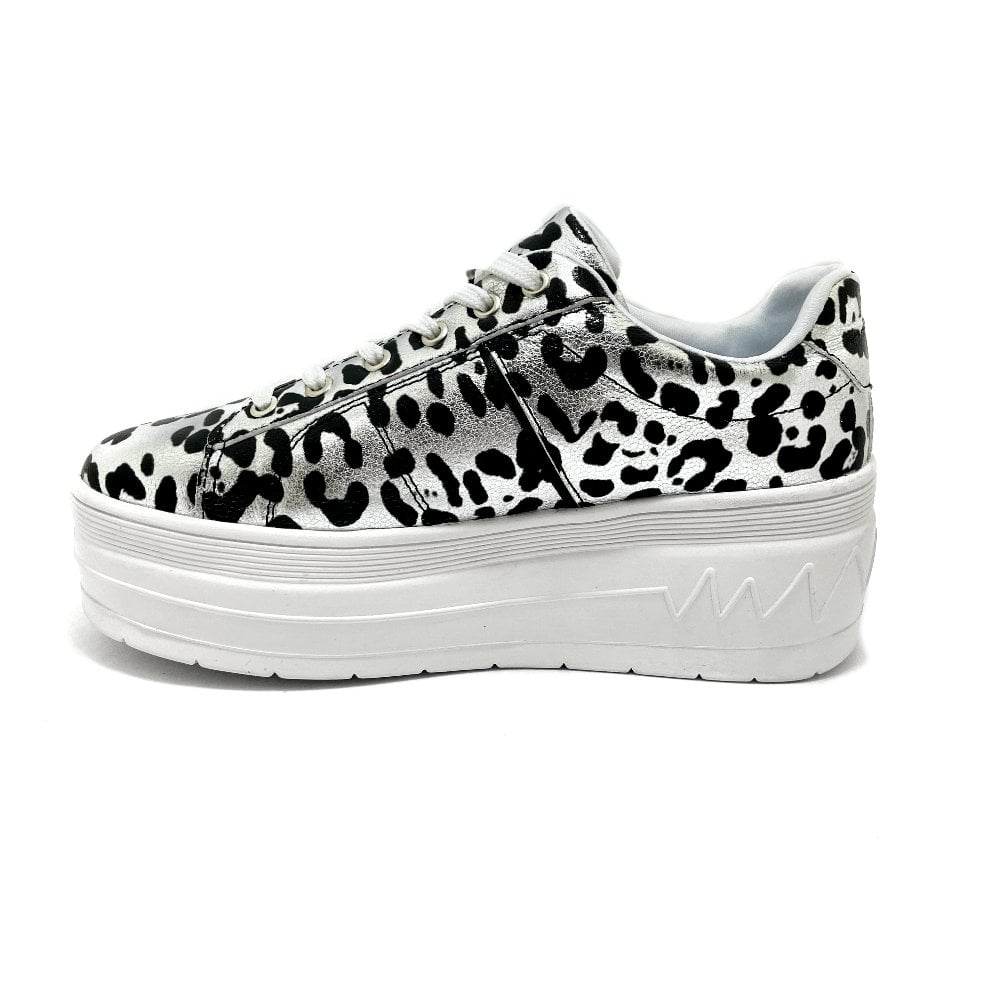 ZAPATILLAS MUJER PASTIK CASUALES PLATA FORMA SILVER PRINT CAMI - 3