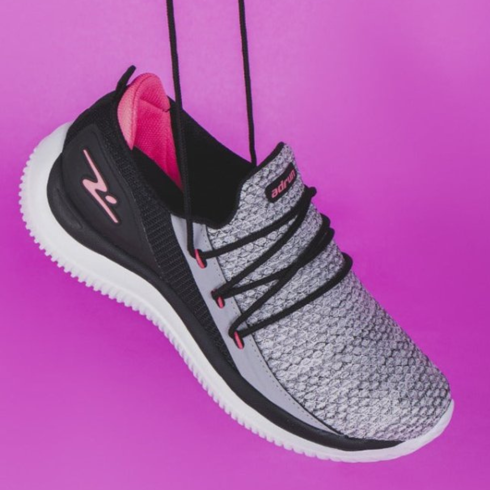ZAPATILLA MUJER CENIZA NEGRO ROSA 8410 - 4