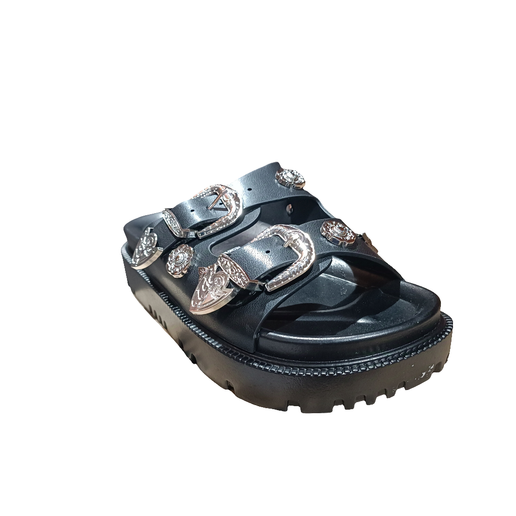 SANDALIA PLATAFORMA TOQUE REAL NEGRO - 2