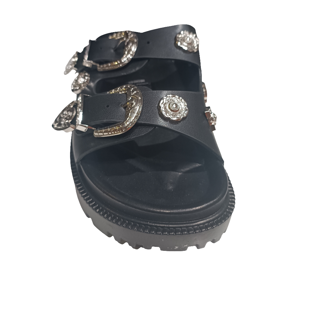 SANDALIA PLATAFORMA TOQUE REAL NEGRO - 3