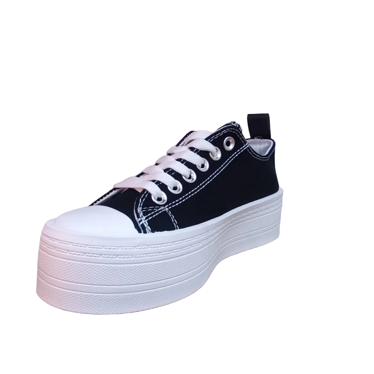 ZAPATILLAS DE LONA CON PLATAFORMA 4 CM PARA MUJER - 4