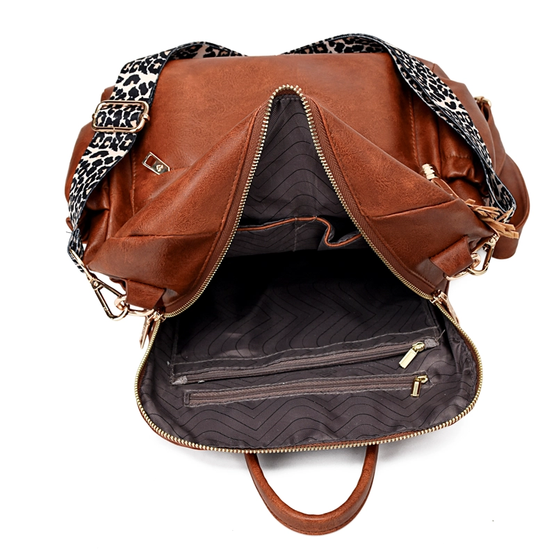 MOCHILA CARTERA MOVAC URBAN CHIC CUERO PU MUJER A LA MODA MULTIUSO - 6