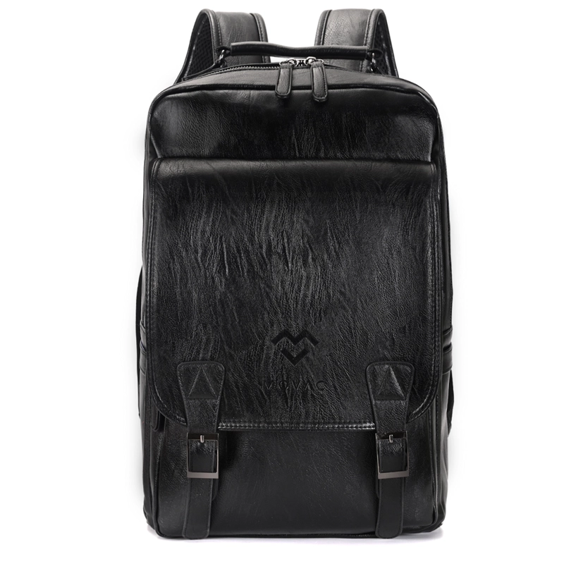 MOCHILA MOVAC URBAN PORTA NOTEBOOK DE CUERO ECOLÓGICO IMPERMEABLE DE GRAN CAPACIDAD - 1