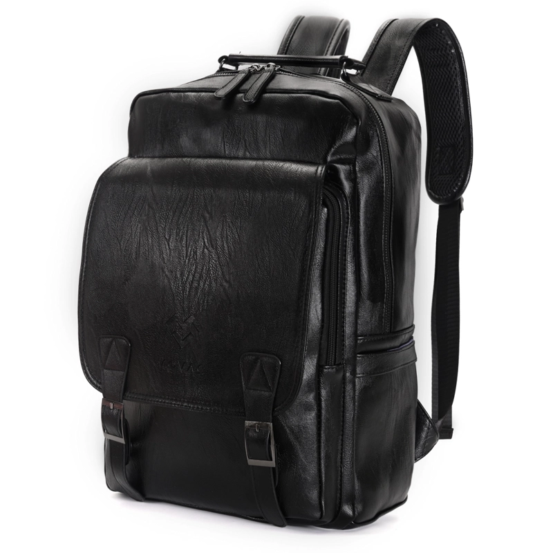 MOCHILA MOVAC URBAN PORTA NOTEBOOK DE CUERO ECOLÓGICO IMPERMEABLE DE GRAN CAPACIDAD - 3