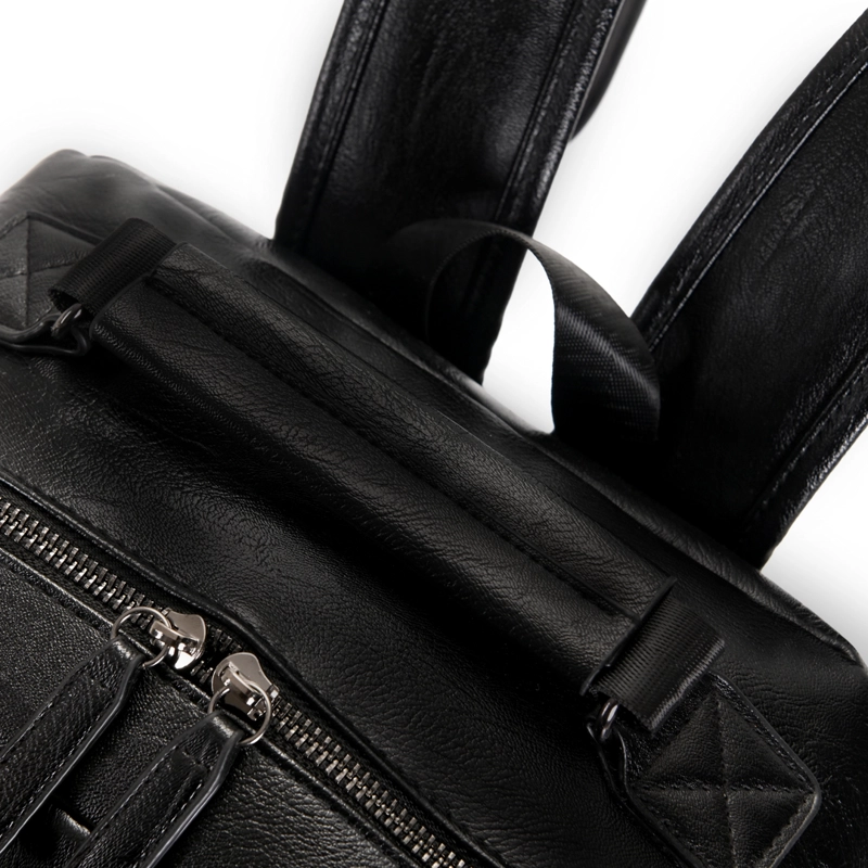 MOCHILA MOVAC URBAN PORTA NOTEBOOK DE CUERO ECOLÓGICO IMPERMEABLE DE GRAN CAPACIDAD - 9