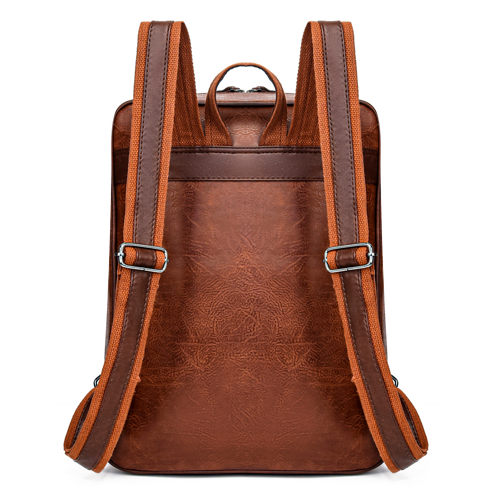 MOCHILA MOVAC ELITÉ DE CUERO PU ELEGANTE MULTIFUNCIONAL GRAN CAPACIDAD - 4