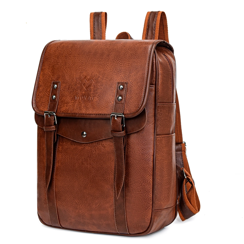 MOCHILA MOVAC SUPREME ELEGANTE DE CUERO PU IMPERMEABLE DE GRAN CAPACIDAD - 1