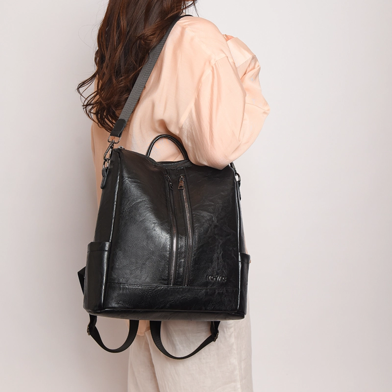 MOCHILA BOLSO PARA MUJER DE MATERIAL CUERO PU IMPERMEABLE - 6