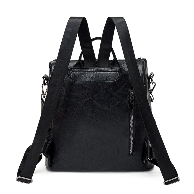 MOCHILA BOLSO PARA MUJER DE MATERIAL CUERO PU IMPERMEABLE - 8