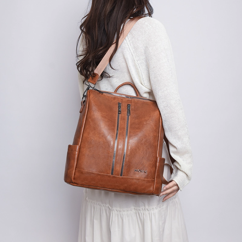 MOCHILA BOLSO PARA MUJER DE MATERIAL CUERO PU IMPERMEABLE - 6