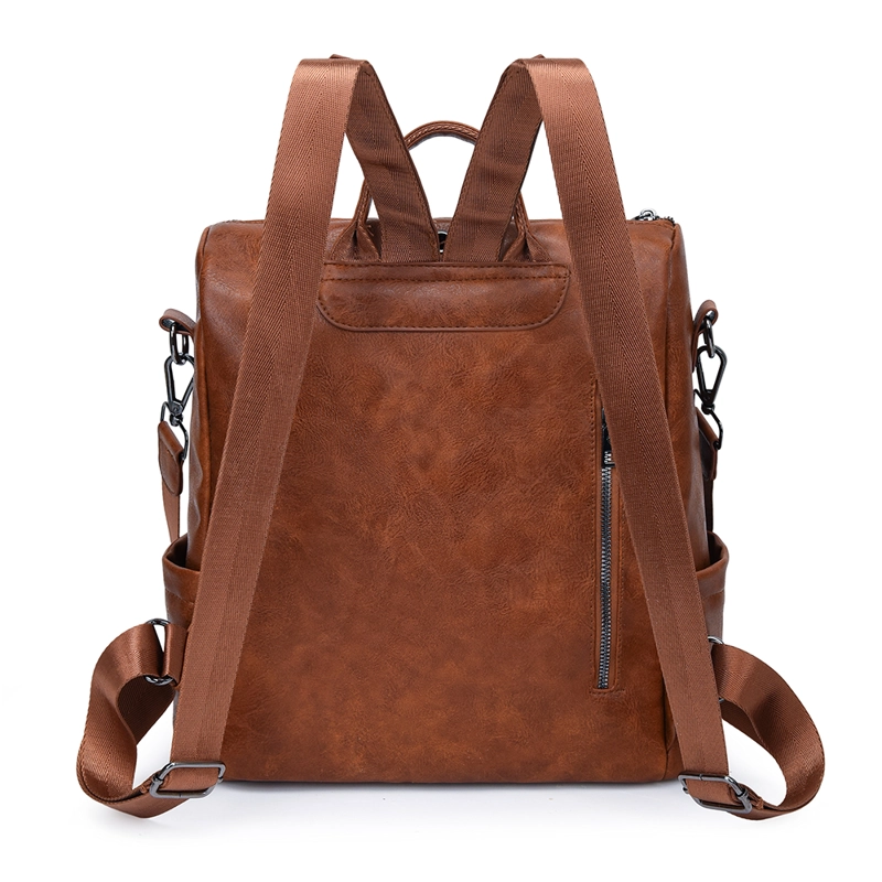 MOCHILA BOLSO PARA MUJER DE MATERIAL CUERO PU IMPERMEABLE - 8