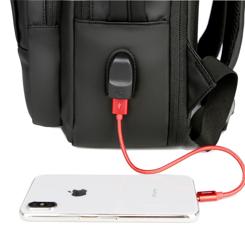 MOCHILA MOVAC ESSNECE ANTIRROBO IMPERMEABLE UNISEX GRAN CAPACIDAD PUERTO USB - 6