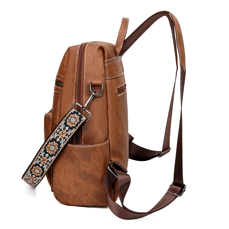 MOCHILA CARTERA MOVAC DUOSTYLE CUERO PU CON PRACTICO MONEDERO VERSÁTIL - 6