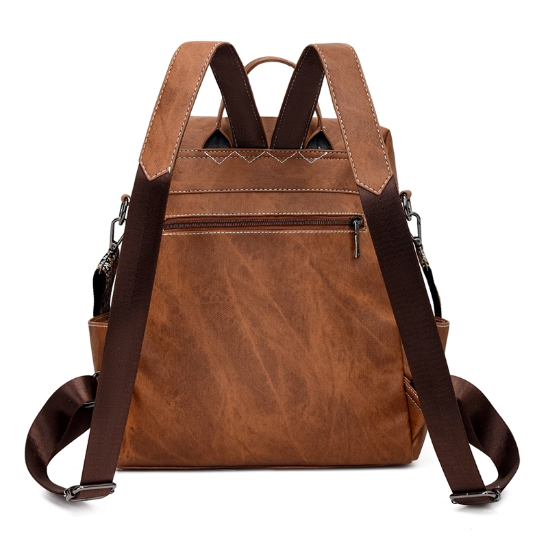 MOCHILA CARTERA MOVAC DUOSTYLE CUERO PU CON PRACTICO MONEDERO VERSÁTIL - 7