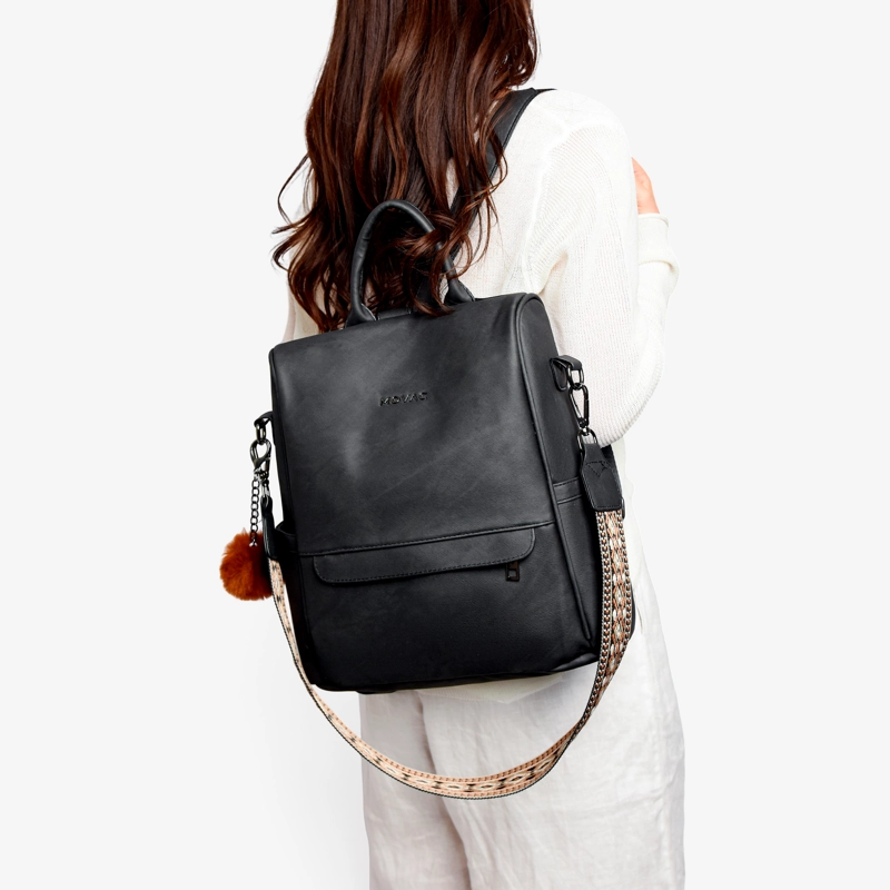 MOCHILA MOVAC ANTIRROBO CHIC PARA MUJER DE CUERO PU MULTIUSO - 4
