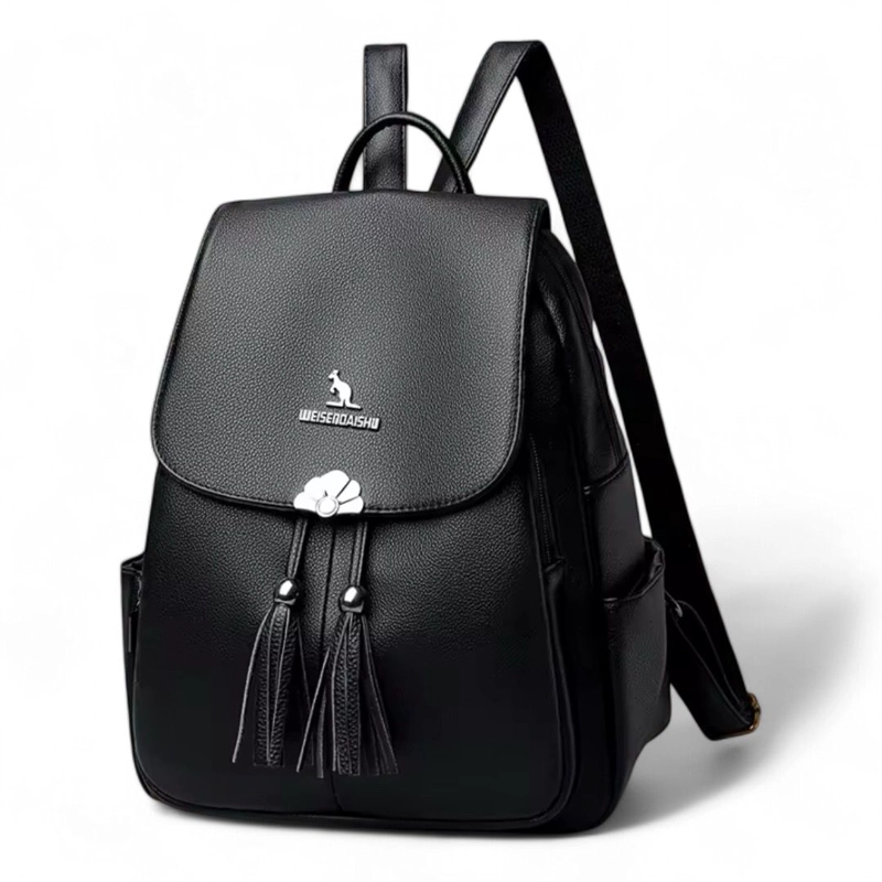 MOCHILA DE CUERO PU SUAVE JUVENIL IMPERMEABLE GRAN CAPACIDAD - 3