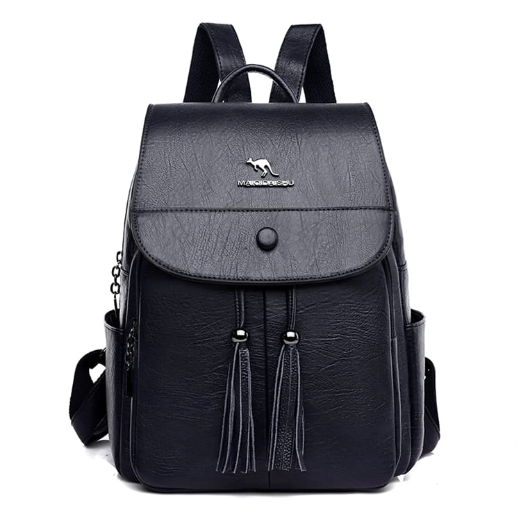 MOCHILA URBANA CUERO PU SUAVE JUVENIL GRAN CAPACIDAD IMPERMEABLE - 1