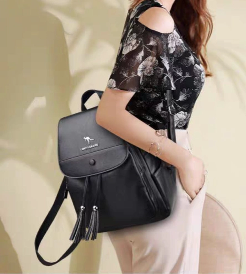 MOCHILA URBANA CUERO PU SUAVE JUVENIL GRAN CAPACIDAD IMPERMEABLE - 2