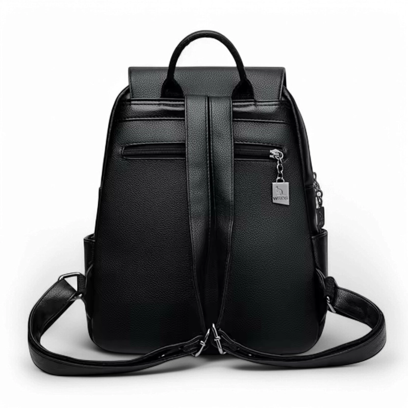MOCHILA URBANA CUERO PU SUAVE JUVENIL GRAN CAPACIDAD IMPERMEABLE - 5