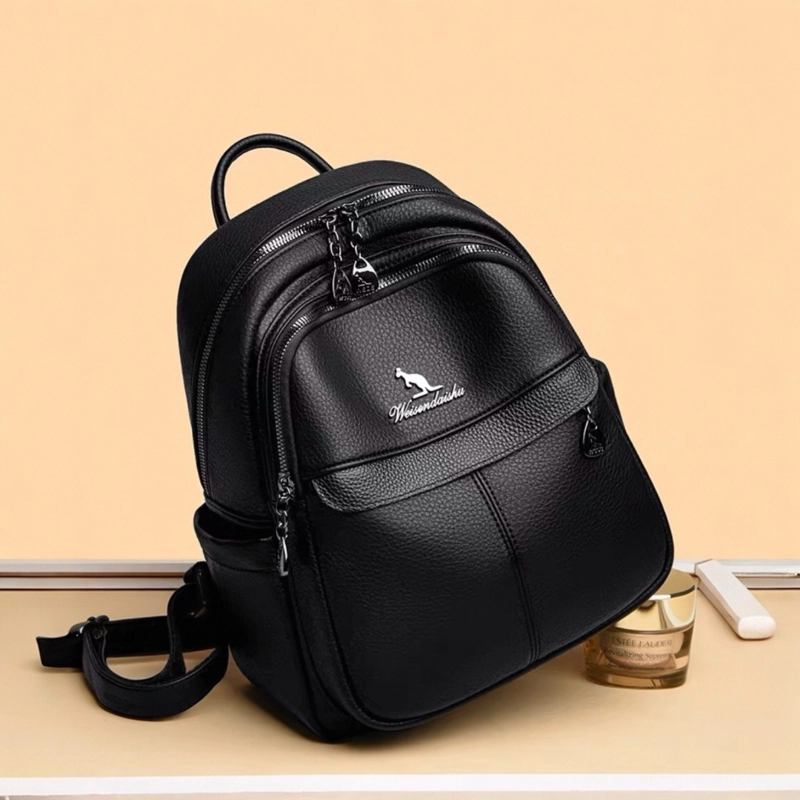 MOCHILA URBANA CUERO PU SUAVE JUVENIL GRAN CAPACIDAD IMPERMEABLE - 7