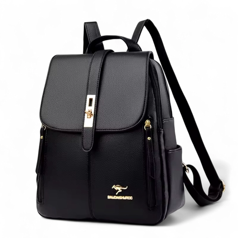 MOCHILA MUJER CUERO PU ANTIRROBO ALTA CALIDAD GRAN CAPACIDAD - 3