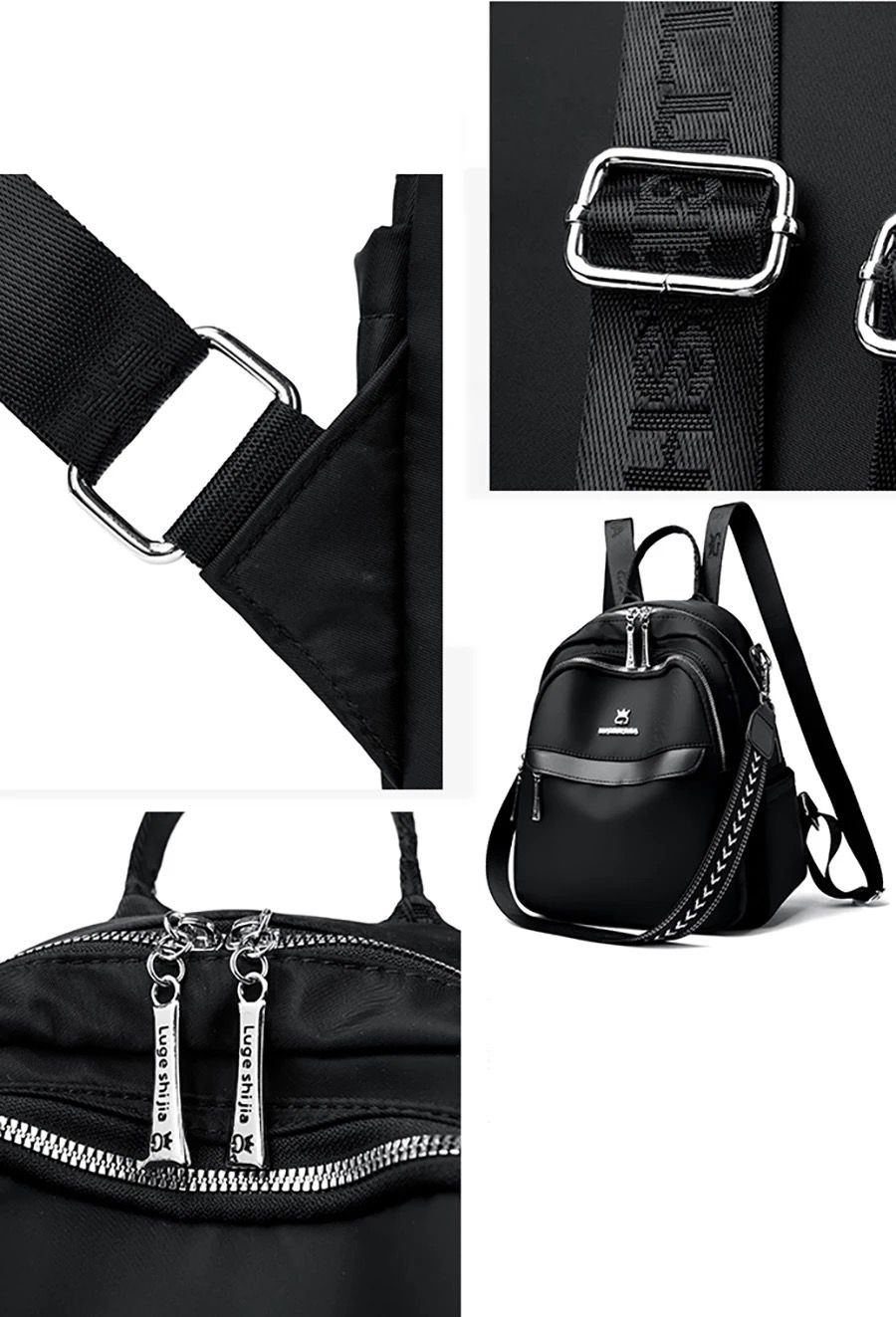 MOCHILA CARTERA BOLSO JUVENIL CHIC ELEGANTE Y MULTIFUNCIONAL - 9