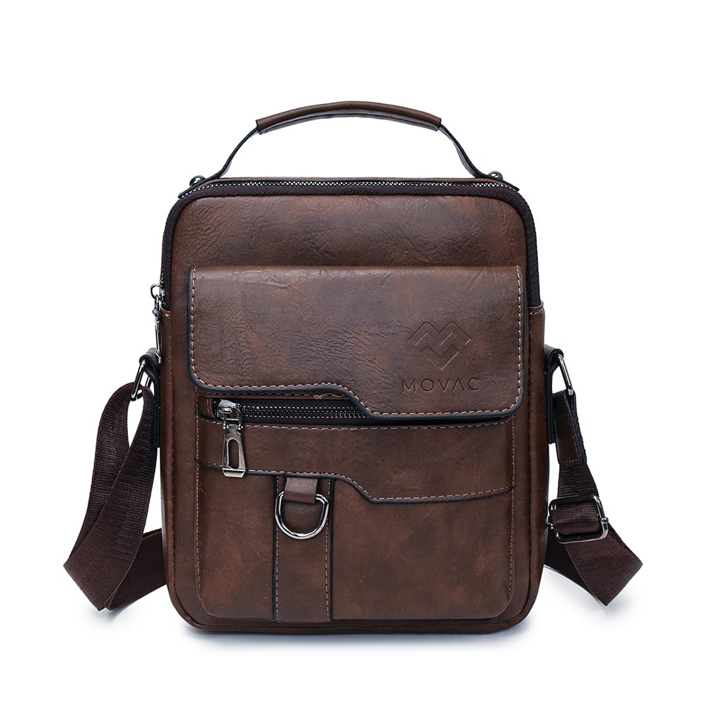 BOLSO BANDOLERA MALETÍN MOVAC HOMBRE CUERO ECOLÓGICO HOMBRO - 1