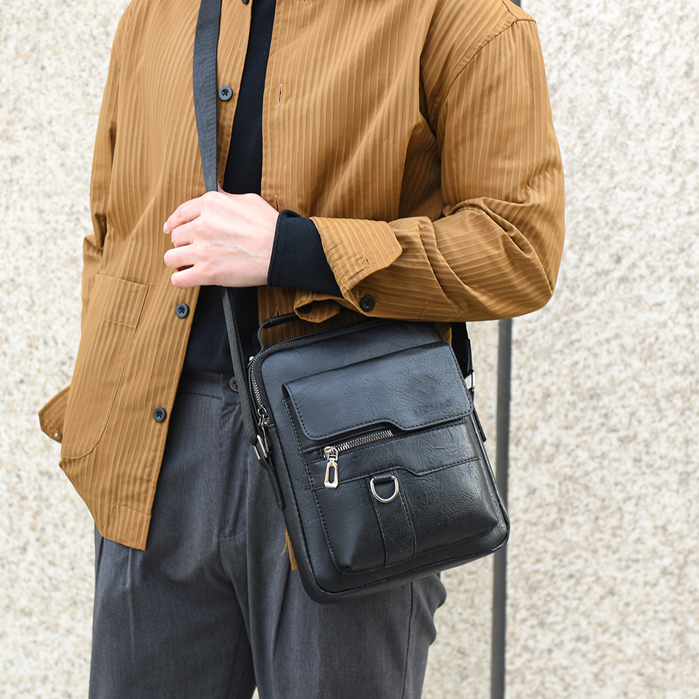 BOLSO BANDOLERA MALETÍN MOVAC HOMBRE CUERO ECOLÓGICO HOMBRO - 4