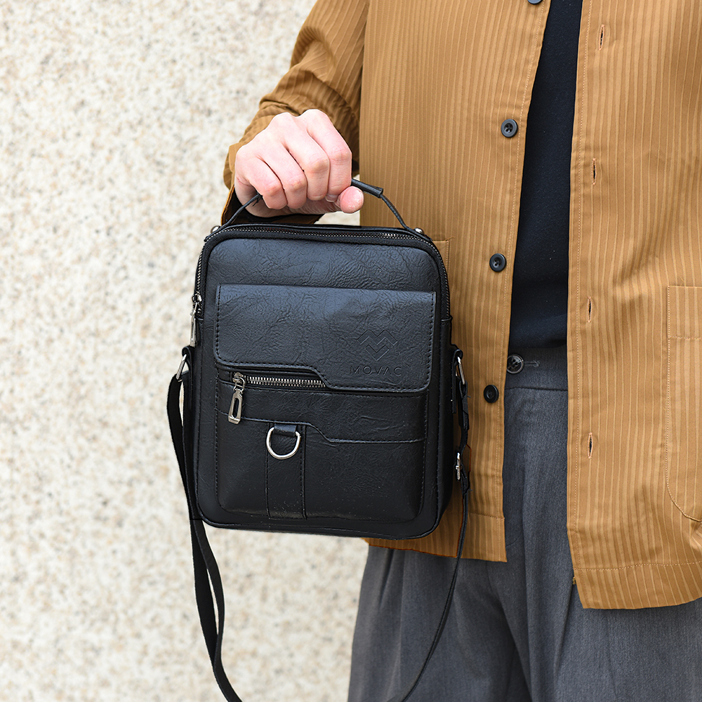 BOLSO BANDOLERA MALETÍN MOVAC HOMBRE CUERO ECOLÓGICO HOMBRO - 5