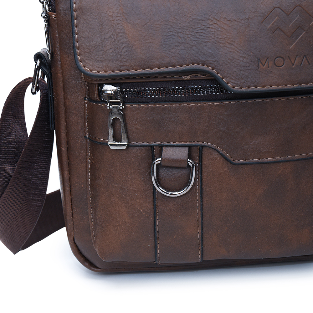 BOLSO BANDOLERA MALETÍN MOVAC HOMBRE CUERO ECOLÓGICO HOMBRO - 7
