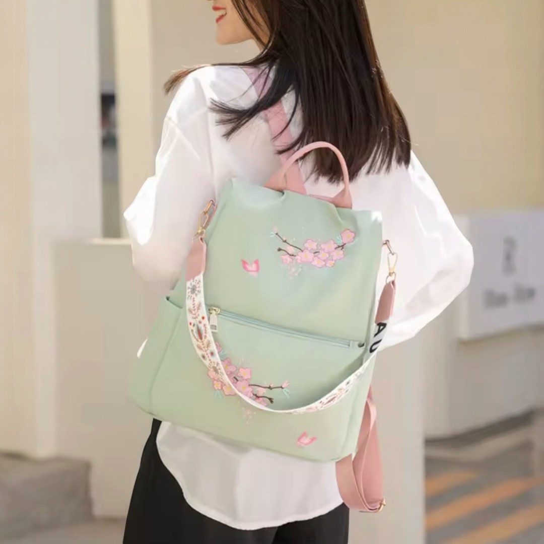 MOCHILA ANTIRROBO MUJER OXFORD IMPERMEABLE MULTIFUNCIONAL CON CORREA DESMONTABLE - 2