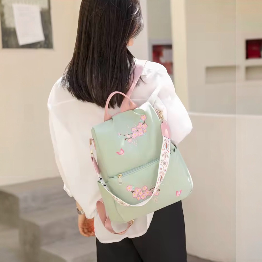 MOCHILA ANTIRROBO MUJER OXFORD IMPERMEABLE MULTIFUNCIONAL CON CORREA DESMONTABLE - 6