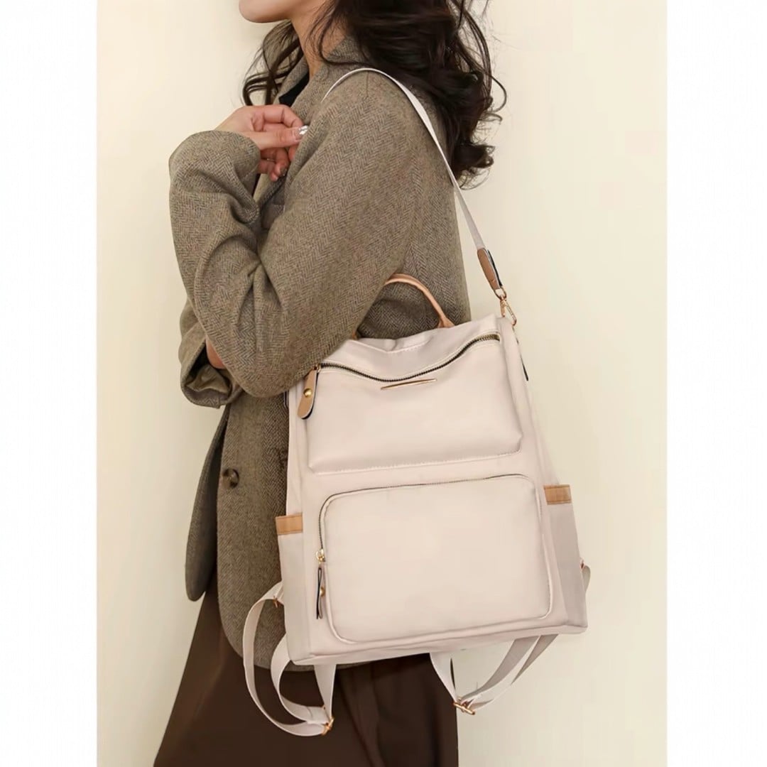 MOCHILA MUJER ANTIRROBO IMPERMEABLE MULTIFUNCIONAL GRAN CAPACIDAD DISEÑO ELEGANTE - 4