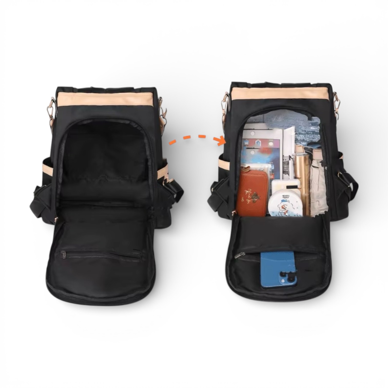 MOCHILA MUJER ANTIRROBO IMPERMEABLE MULTIFUNCIONAL GRAN CAPACIDAD DISEÑO ELEGANTE - 7