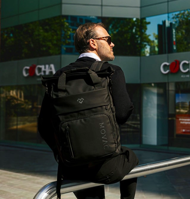 MOCHILA MOVAC EXPLORER TIPO SOBRE EXPANDIBLE 20L A 30L NOTEBOOK 16” ANTIRROBO VIAJE IMPERMEABLE - 6