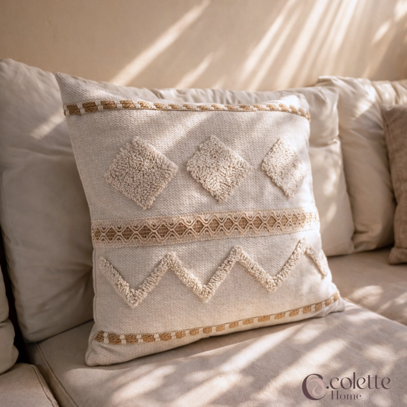 FUNDA DE COJIN 45 X 45 BOHO GEOME TRICA - 2