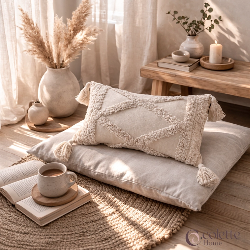 FUNDA DE COJIN 30 X 50 BOHO GEO RECTANGULAR - 1