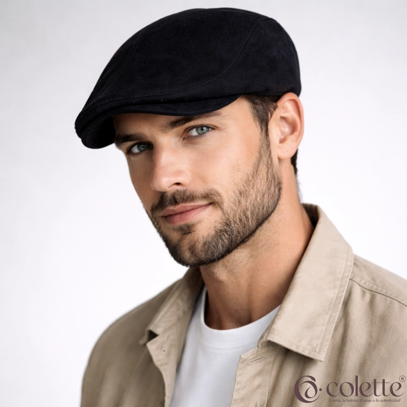 BOINA HARRINGTON ELEGANTE CLASICA NEGRO - 4