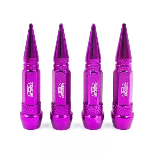 SET 4 TAPAS DE VÁLVULAS UNIVERSAL TUNNING AUTOS MORADO - 1