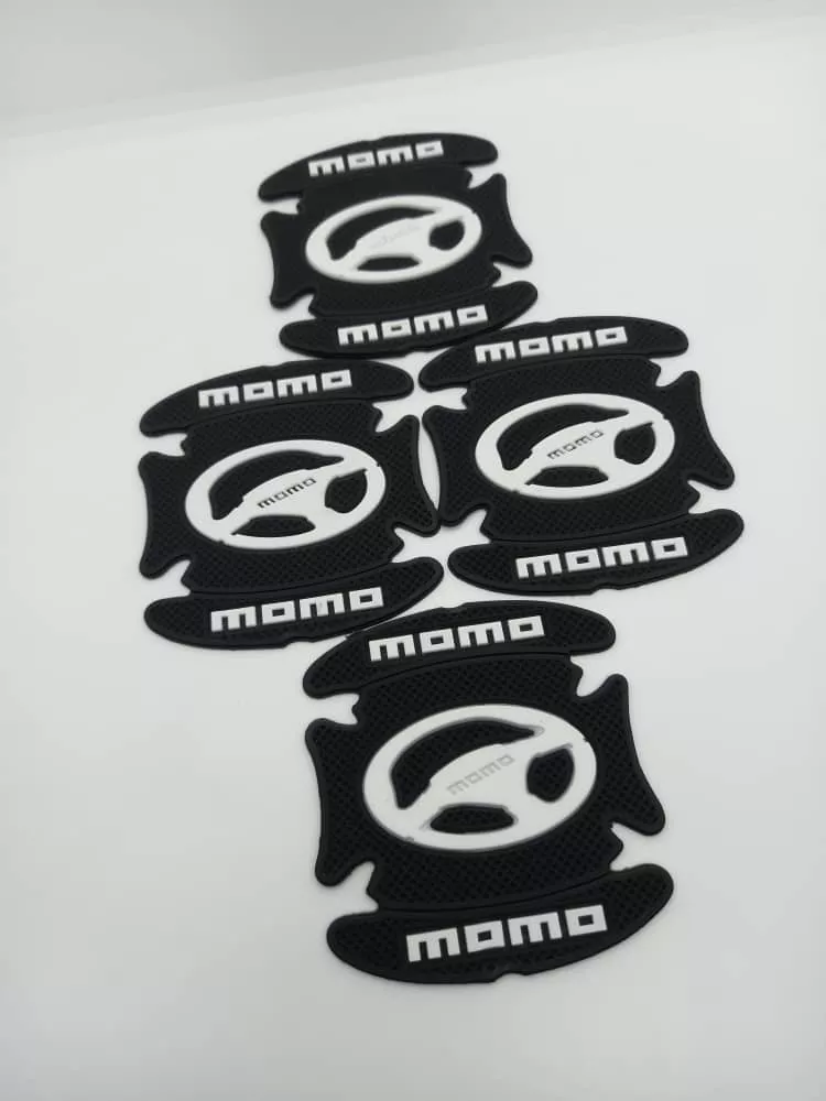 SET 4 PIEZAS ANTIARAÑAZO CUENCO MANILLA AUTO GOMA NEGRA MOMO - 2